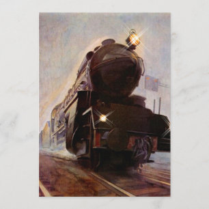 Nebelhafte Abends-Zug-Ruhestands-Party Einladung