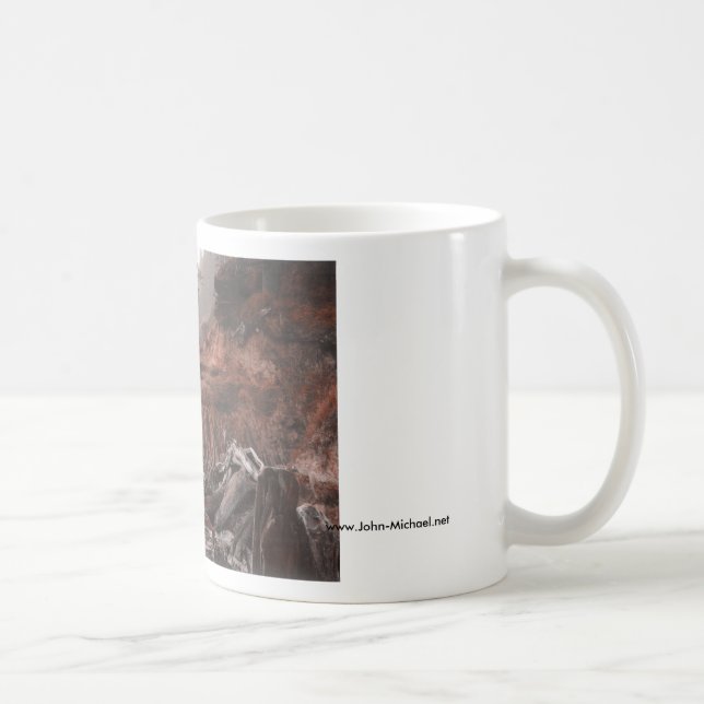 Nebelhafte Washington-Staats-Küstenlinie Kaffeetasse (Rechts)