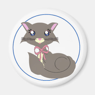Nebelhafter Toon-Miezekatze-Magnet Magnet
