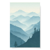 Nebelige Hügel Moderne Japanische Ukiyo-e Zen