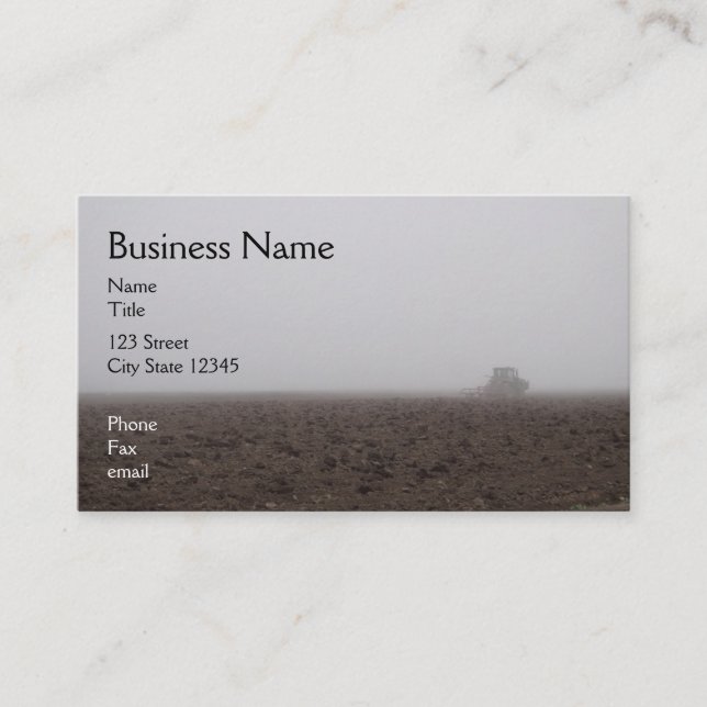 Nebelige Traktor-Visitenkarte Visitenkarte (Vorderseite)