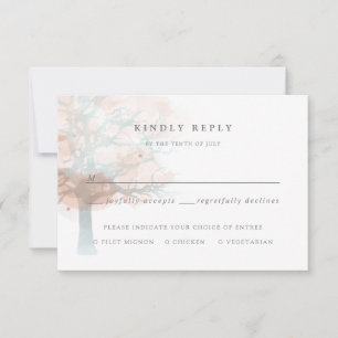 Nebeliger Baum RSVP Karte
