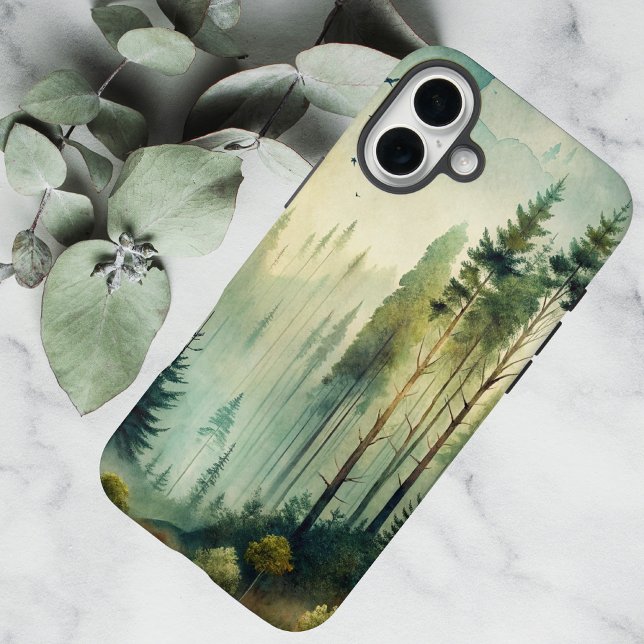 Nebeliger Immergrüner Wald Case-Mate iPhone Hülle (Von Creator hochgeladen)