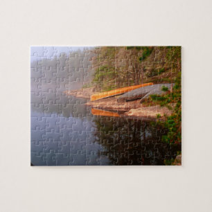 Nebeliger Kanu-Campingplatz, Lake Kawnipi, Puzzle