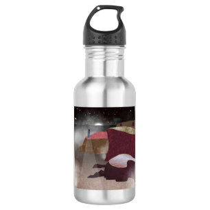 Nebeliger Leuchtturm Edelstahlflasche