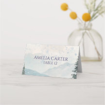 Nebeliger Schneebedeckter Berg Winter Hochzeitspla