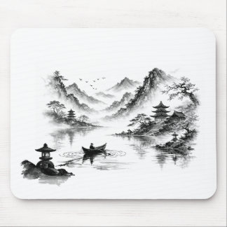 Nebeliger See-Mauspad 2 Mousepad