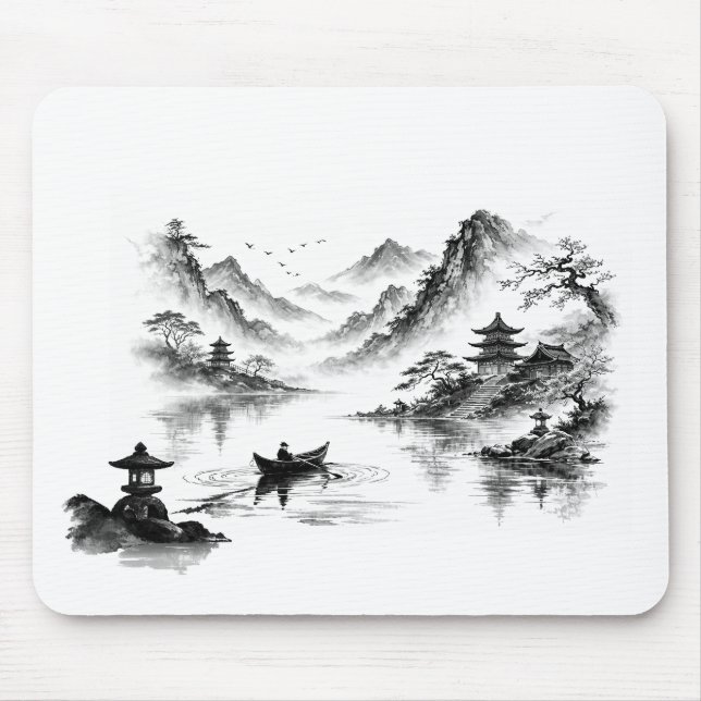 Nebeliger See-Mauspad 2 Mousepad (Vorne)