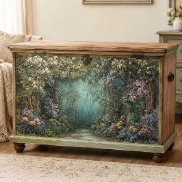 Nebeliger Smaragd Verzauberter Waldpfad Decoupage Seidenpapier