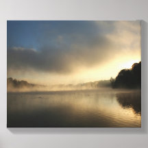 Nebeliger Sonnenaufgang am Lake Junaluska