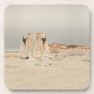 Nebeliger Strand Getränkeuntersetzer