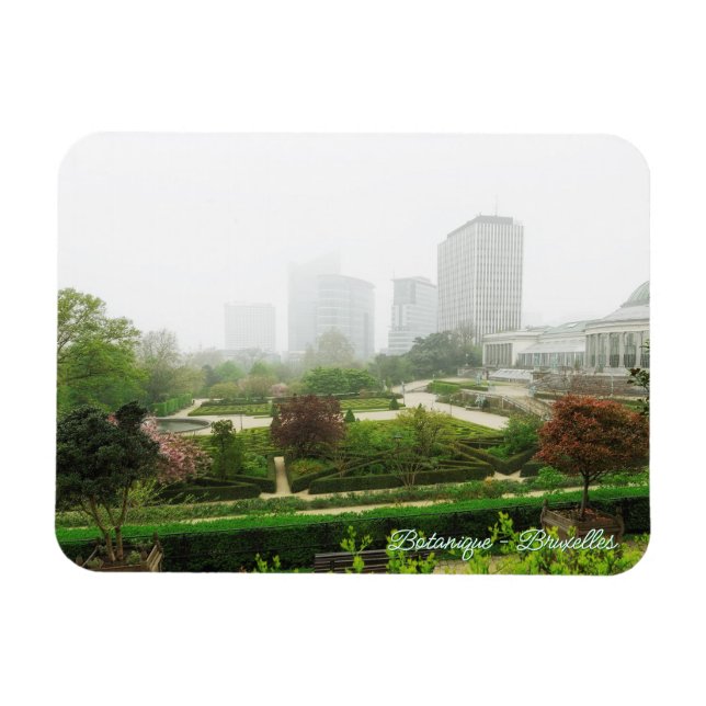 Nebeliger Tag Botanique-Park in Brüssel Magnet (Horizontal)