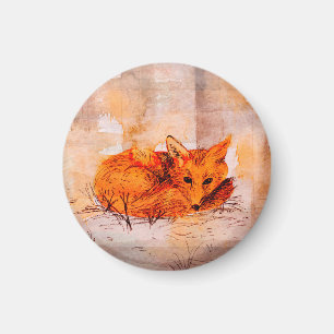 nebeliger Tag, kleiner Fuchs Magnet