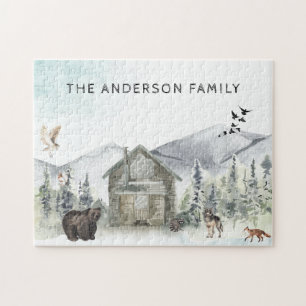 Nebeliger Wald Waldwildernis-Puzzle Puzzle
