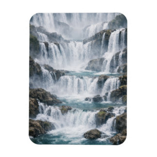 Nebeliger Wasserfall-Landschaft Magnet
