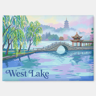 Nebelmorgen Hangzhou Westsee China Magnet