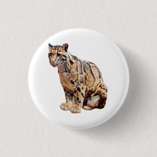 Nebelparder-Foto Dschungel große Katze Tier Button