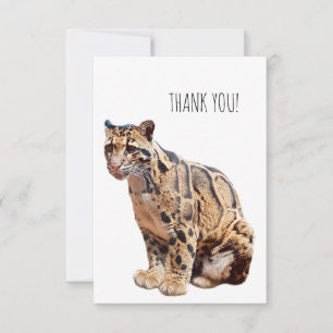 Nebelparder-Foto Dschungel große Katze Tier   Dankeskarte