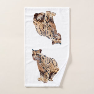 Nebelparder-Foto Dschungel große Katze Tier Handtuch