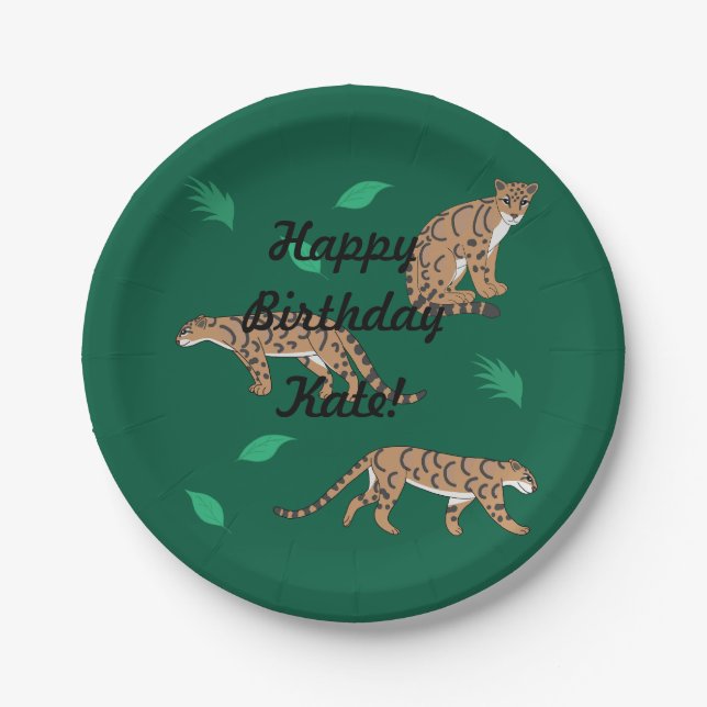 Nebelparder Pappteller (Vorderseite)