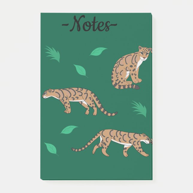 Nebelparder Post-it Klebezettel (Vorderseite)