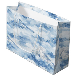 Nebelspitzen – Wasserfarben-Gebirgslandschaft (10) Große Geschenktüte