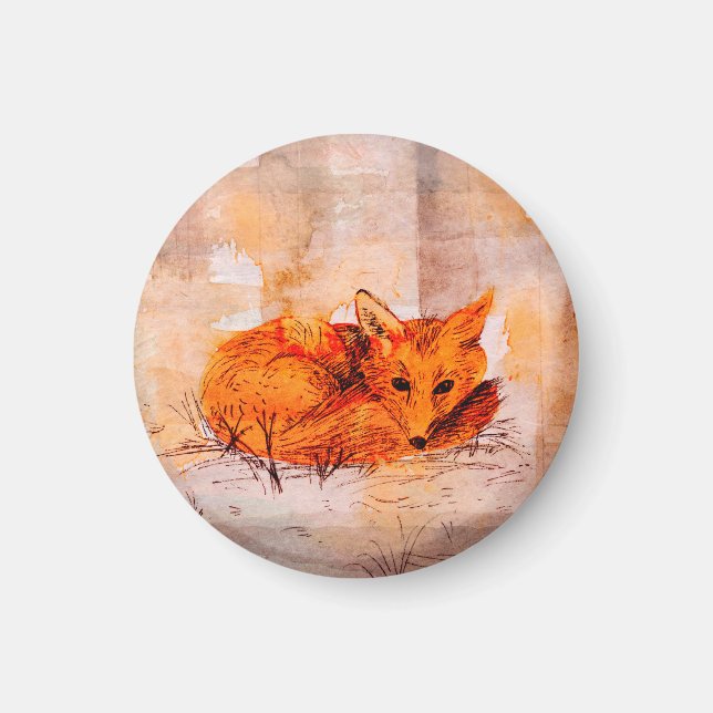 Nebeltag, kleiner Fuchs Magnet (Vorne)