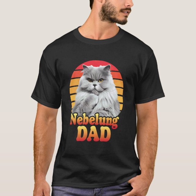 Nebelung-Katzendaddy T-Shirt (Vorderseite)