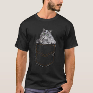 Nebelung Pocket Cat Kitten Pet Eigentümer Vintag T-Shirt
