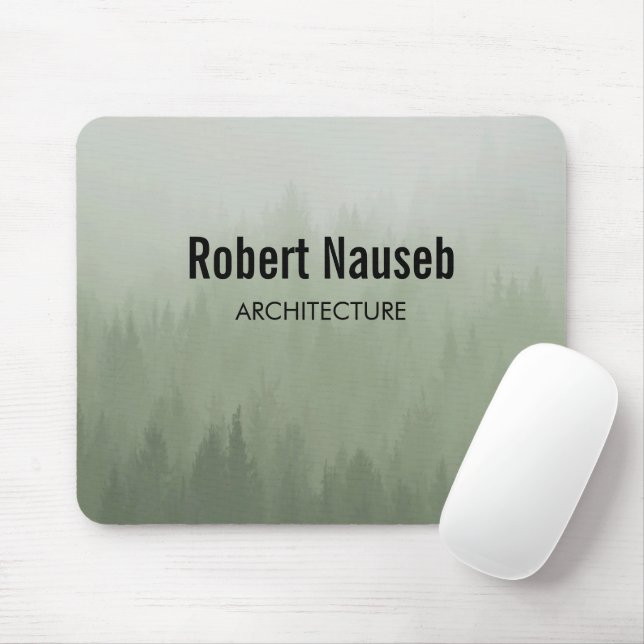 Nebelwald-Architektur grau Mousepad (Mit Mouse)