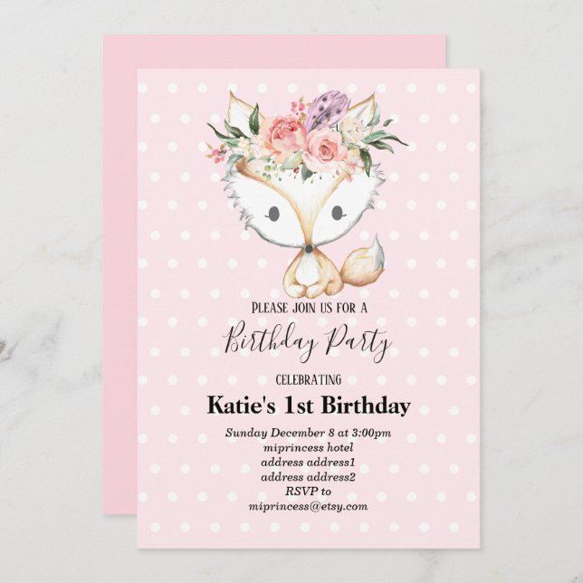 Nebelwald, niedlich einladung (Vorne/Hinten)