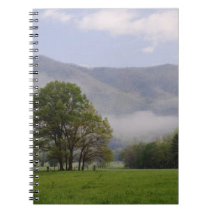 Nebelwiese und Rich Mountain, Cades Cove, Notizblock