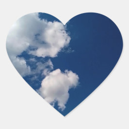 Nebelwolken Herz-Aufkleber