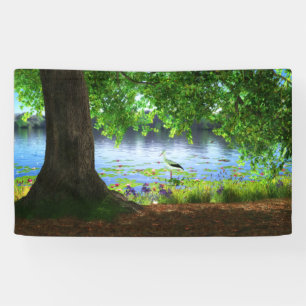 Neben dem Banner des stillen Wassers
