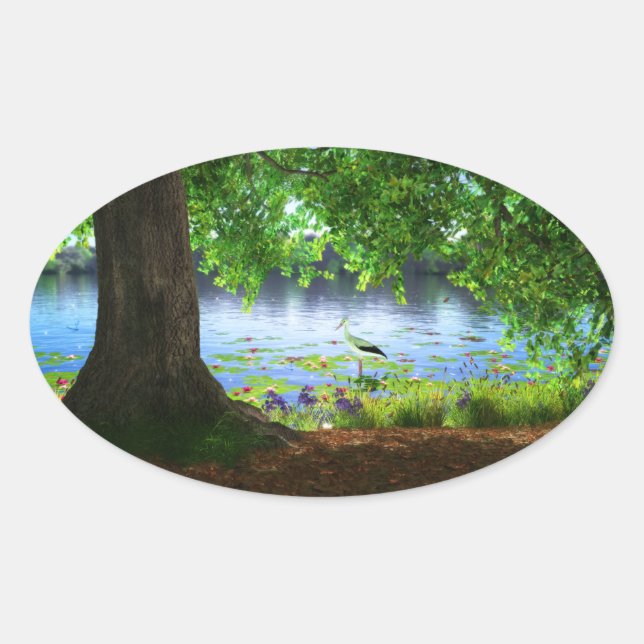 Neben den Stillwasserklebern Ovaler Aufkleber (Vorderseite)