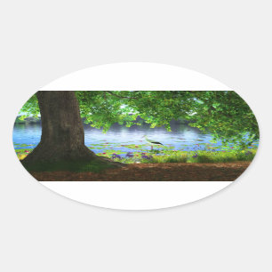 Neben den Stillwasserklebern Ovaler Aufkleber