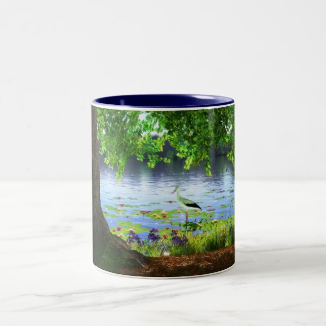 Neben der stillen Wasser-Tasse Zweifarbige Tasse (Mittel)
