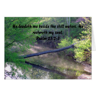 Nebenfluss auf nebelhaftem Frühlings-Morgen-Psalm