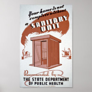 Nebengebäude WPA-Plakat Poster