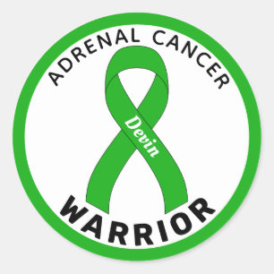 Nebennierenrindenkarzinom-Ribbon-Weißer Rundsticke Runder Aufkleber