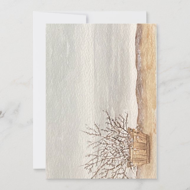 nebensächliche Strandeinladung Einladung (Vorderseite)