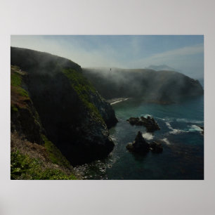 Neblige Anacapa-Insel im Channel Islands National Poster