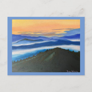 Neblige Berge Postkarte
