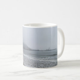 Nebliger Morgen am South Bay Beach, Scarborough Kaffeetasse