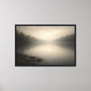 Nebliger Morgensee Landschaft Leinwanddruck