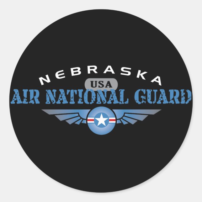 Nebraska Air National Guard Runder Aufkleber (Vorderseite)