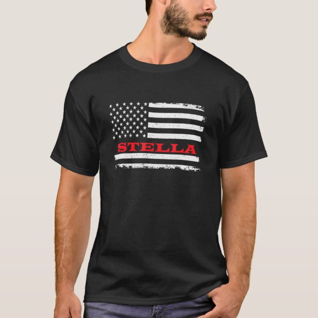 Nebraska American Flag Stella Usa Patriotic Souven T-Shirt (Vorderseite)