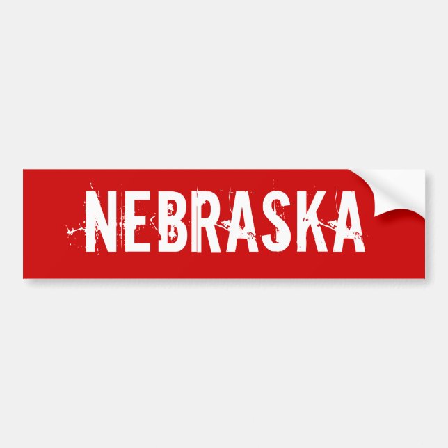Nebraska-Autoaufkleber Autoaufkleber (Vorne)