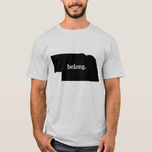 Nebraska Belong Staaten Map T-Shirt