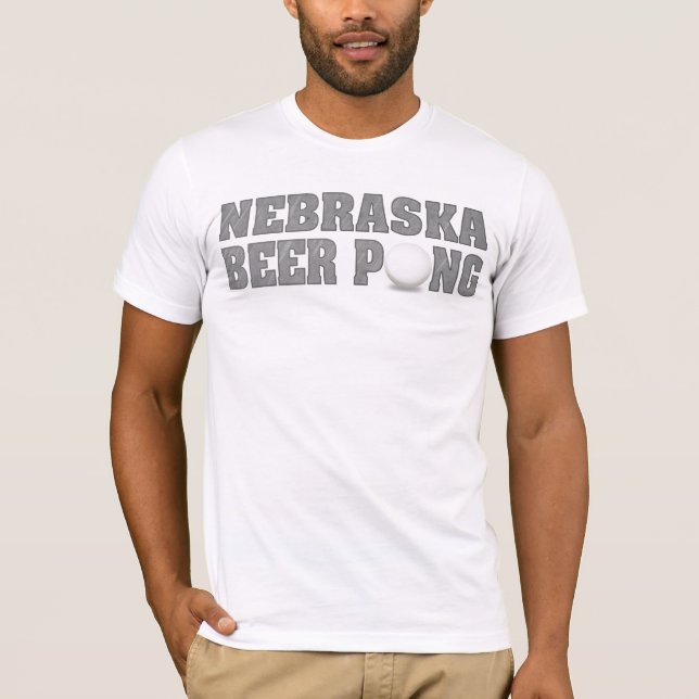 Nebraska-Bier Pong T - Shirts (Vorderseite)